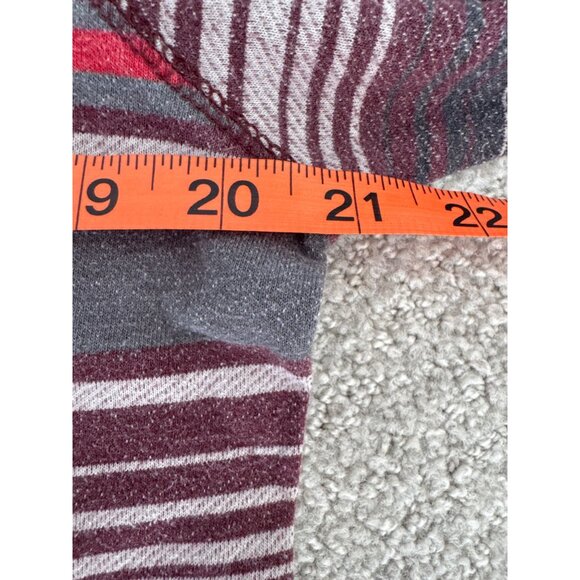 Prana Striped Long Sleeve Shirt Organic Cotton & Polyester Blend Red/Gray Size M - Picture 8 of 8
